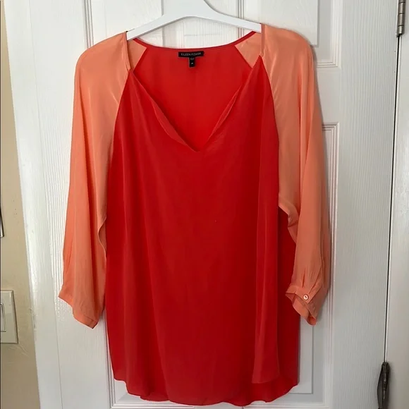 eileen fisher colorblock silk tunic dress Silk Colorblock Tunic/Dress & Viscose Jersey Leggings, Black
